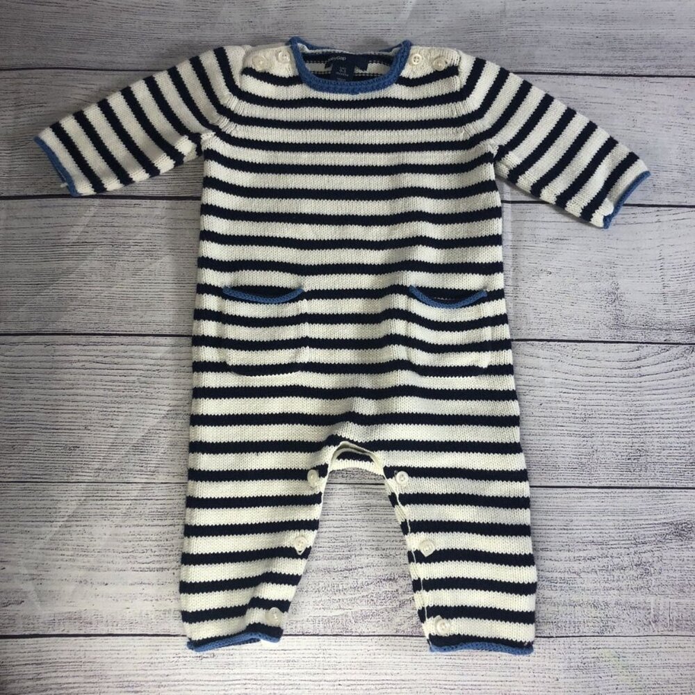 Gap 0-3M Striped Sweater Romper